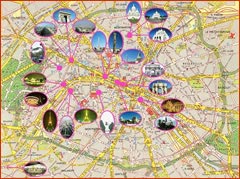 Mappa monumenti Parigi